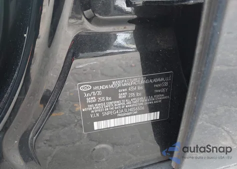 2020 Hyundai Sonata Se z USA, uszkodzony, nr VIN 5NPEG4JA3LH056506